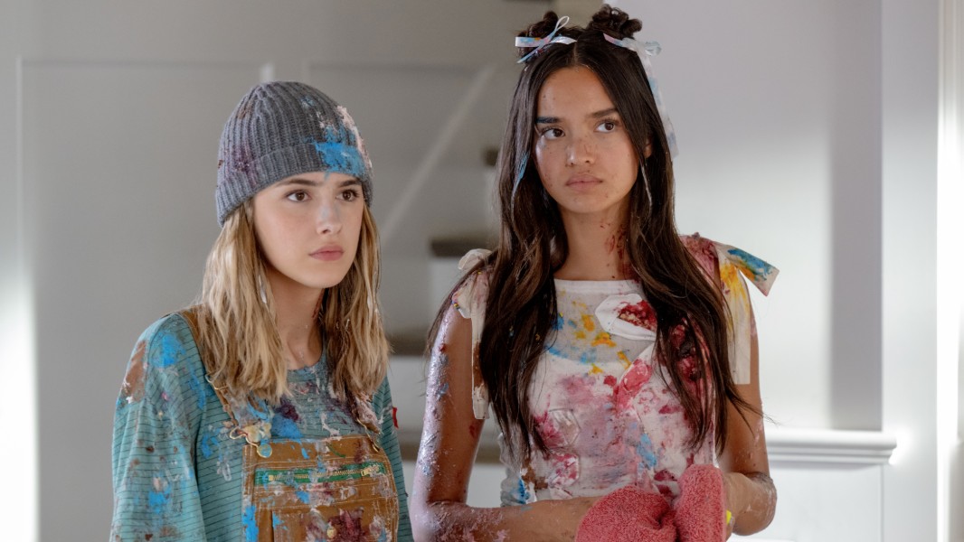 L-R: Harper (Julia Butters) and Lily (Sophia Hammons) in a scene from "Freakier Friday"
