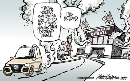 Political cartoon U.S. GOP Debate 2016 Volkswagen