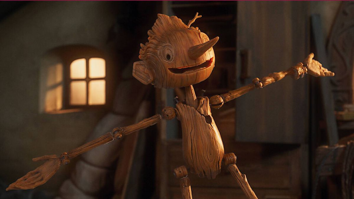 A still image from Guillermo del Toro&#039;s Pinocchio on Netflix