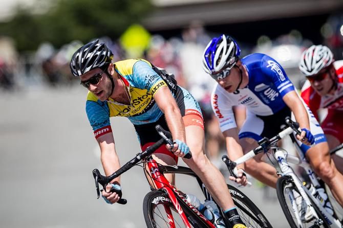 Travis Livermon (SmartStop) tries to take a group away from the rest of the field