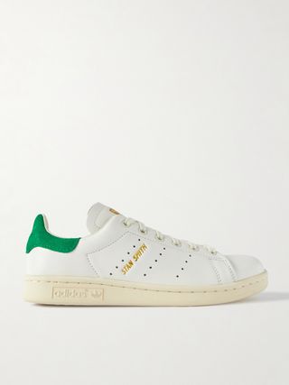Stan Smith Lux Suede-Trimmed Leather Sneakers