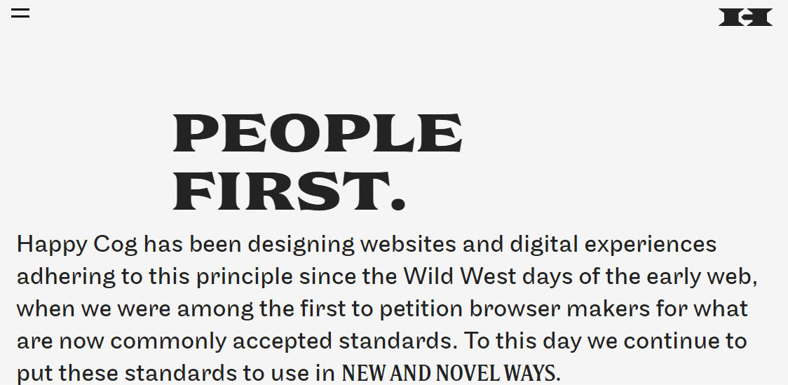 Happy Cog has long been a thought leader in the web design community