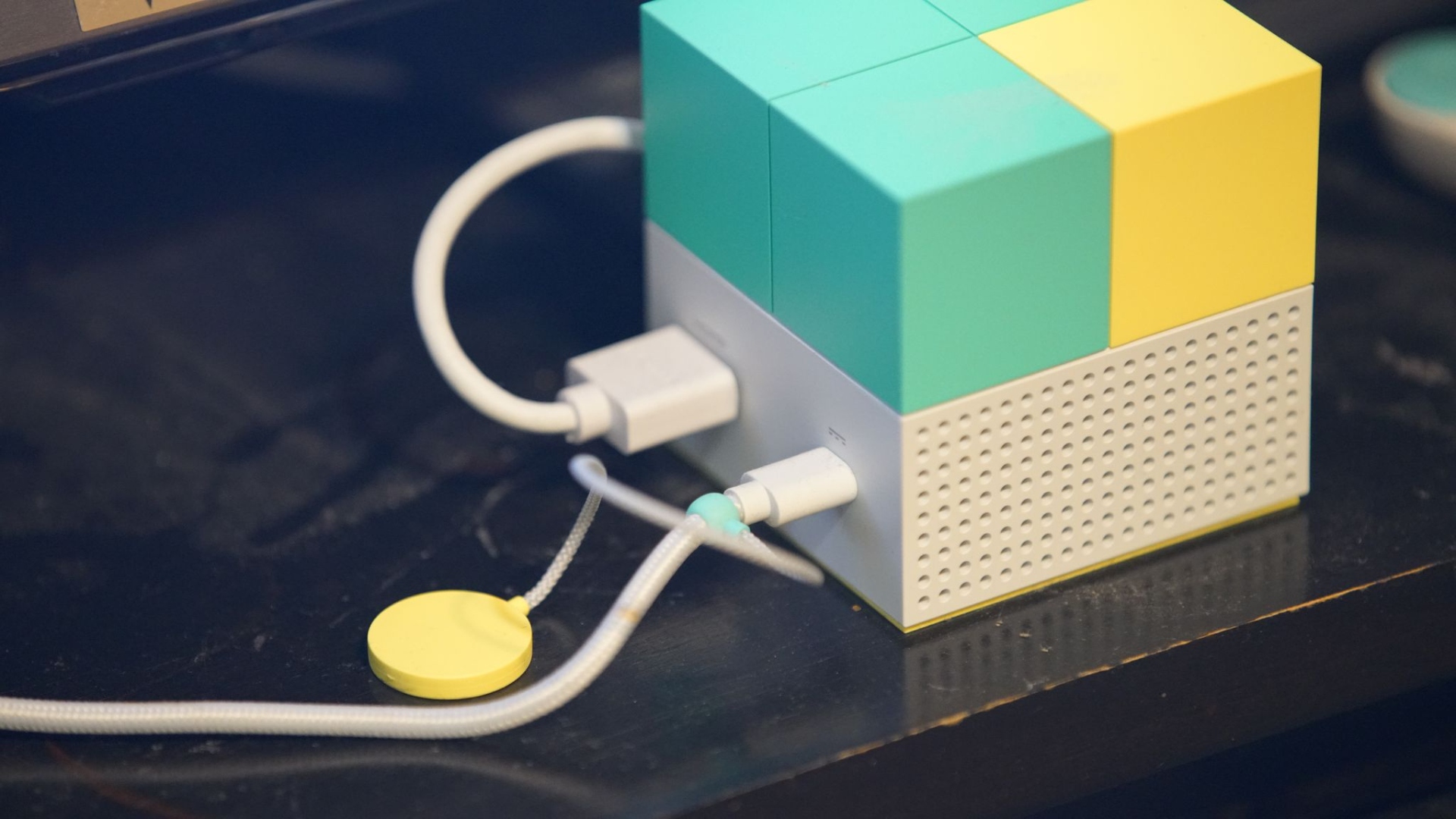 The rear side of the Nex Playground showing off its HDMI and USB-C ports