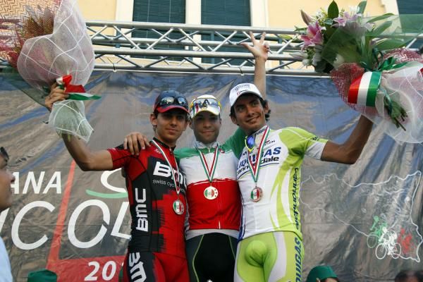 The podiu: Santambrogio, Visconti, Ponzi