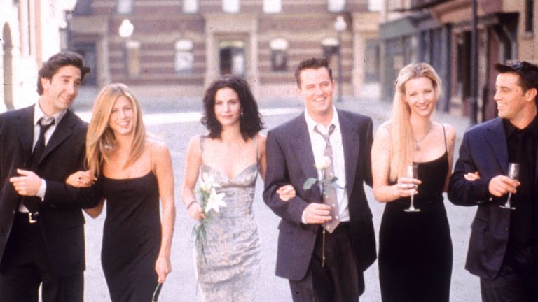 A promotional poster of Friends TV show, 2000