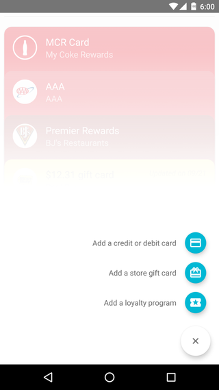 Android Pay Loyalty Card Setup