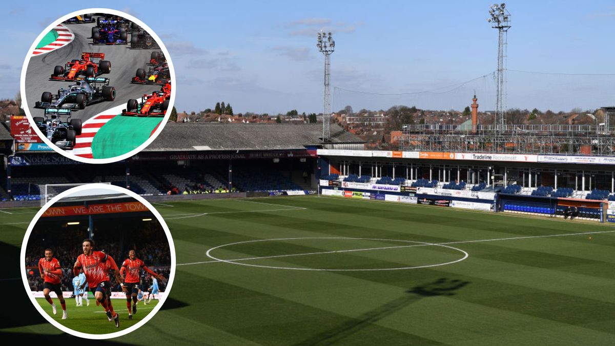 Luton Town Kenilworth Road Tom Lockyer scores Formula 1 race track