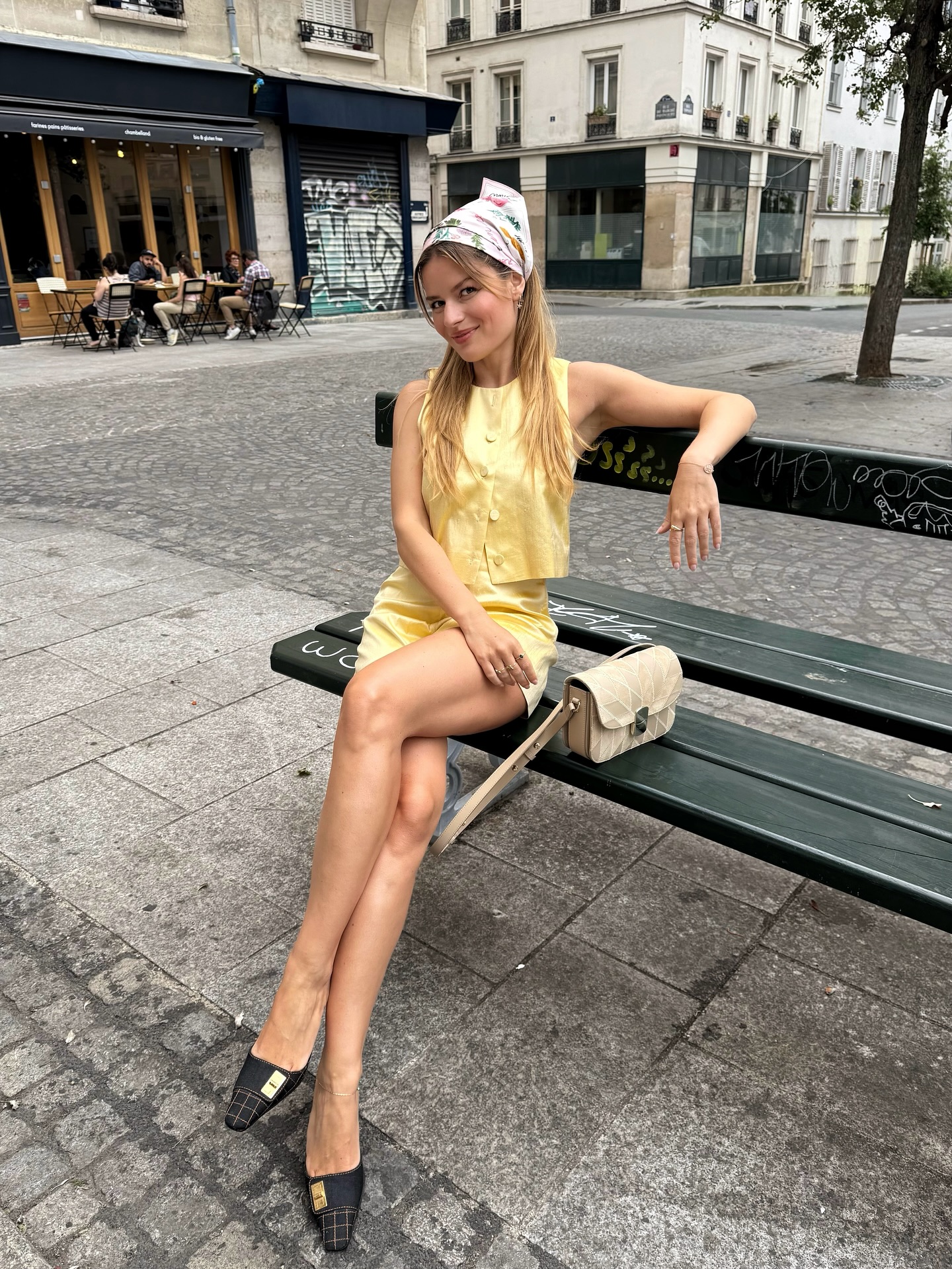 2025 French summer fashion trends: @sabinasocol wearing yellow coordinates