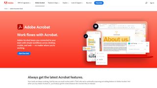 Adobe Acrobat's homepage