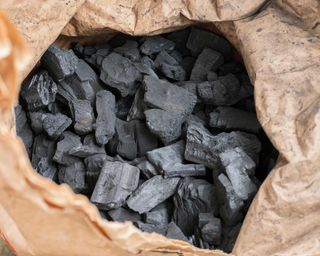 lump charcoal in bag