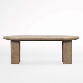 dark wood oval dining table