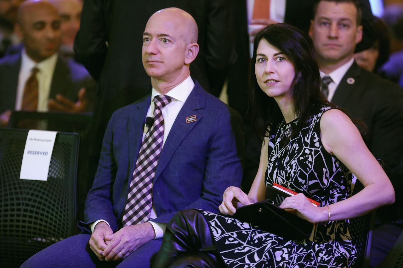 Jeff and MacKenzie Bezos. 