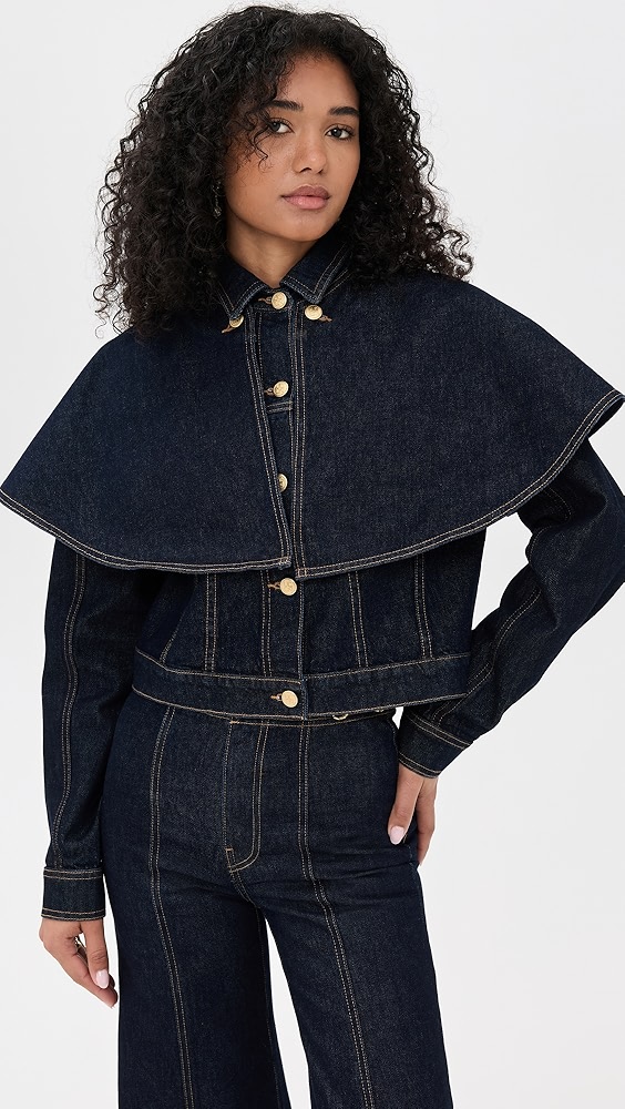 Ulla Johnson the Agata Denim Cape Jacket
