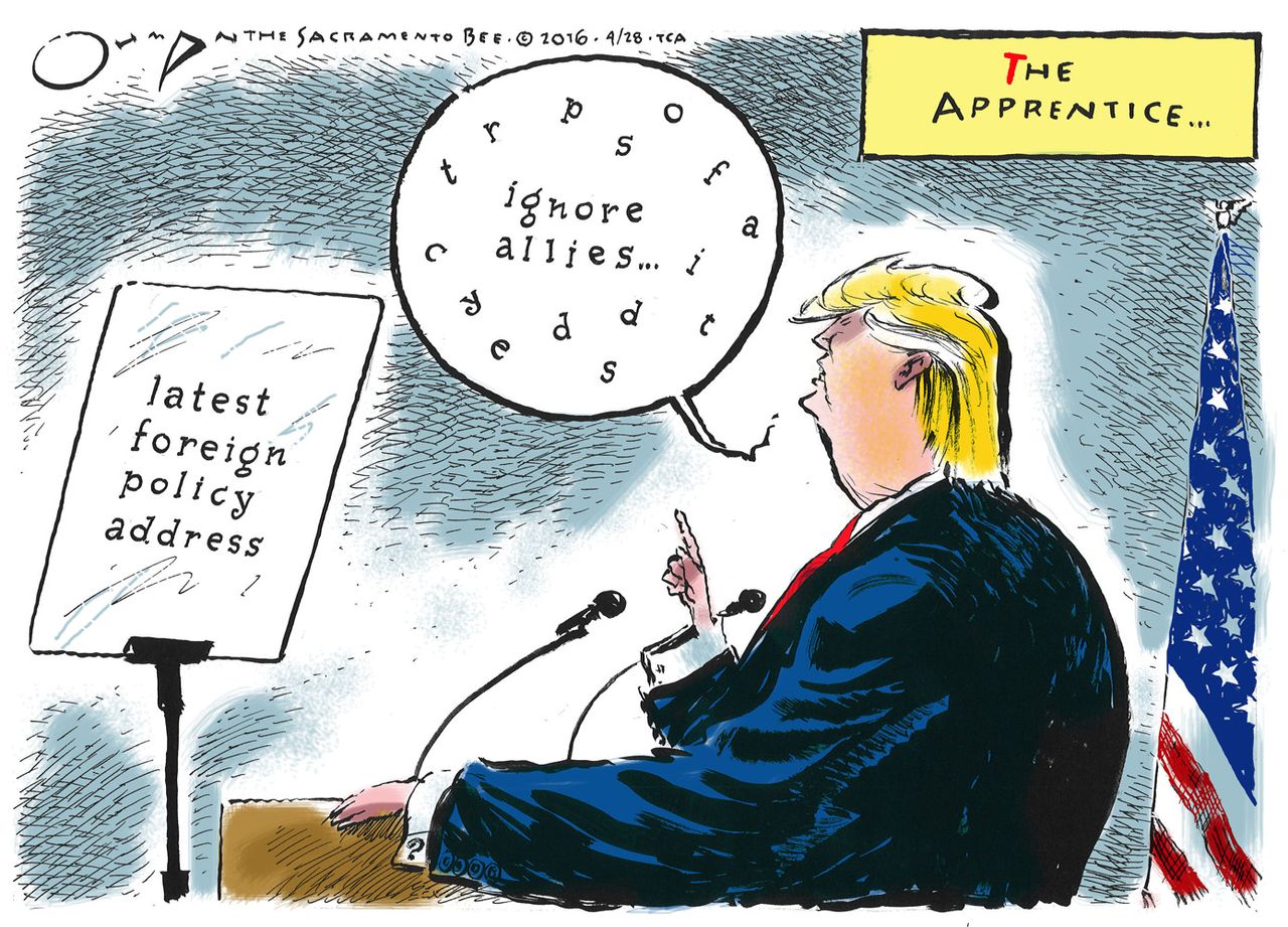 Political Cartoon U.S. Trump Apprentice 2016