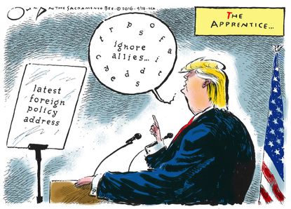 Political Cartoon U.S. Trump Apprentice 2016
