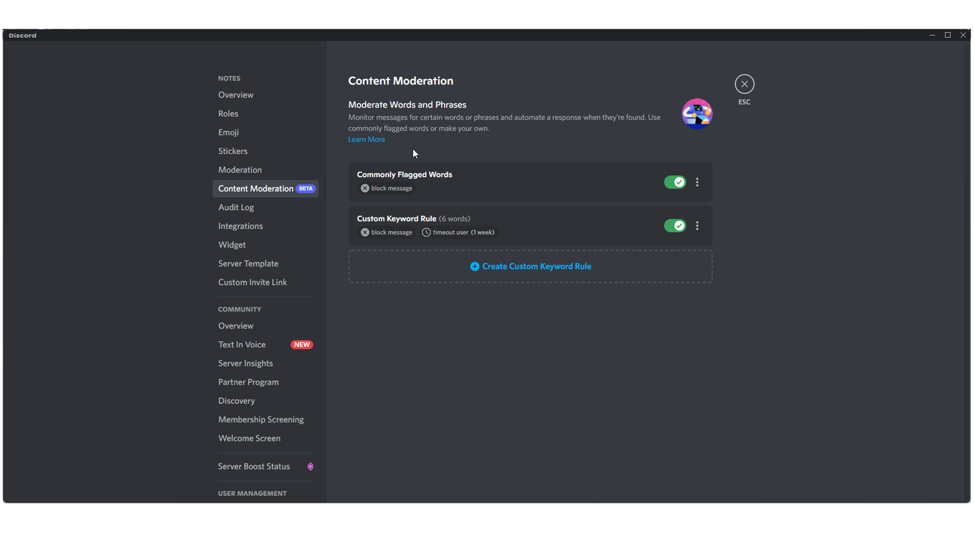 moderate your discord server and manage your community