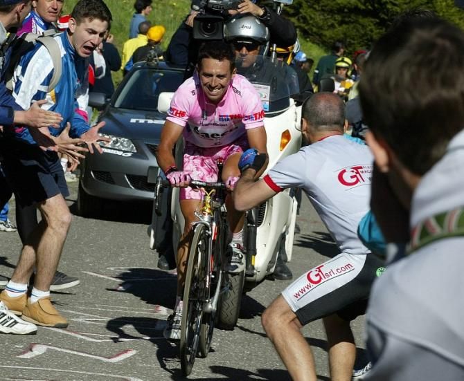 Gilberto Simoni (Team Saeco) conquered the Zoncolan in 2003
