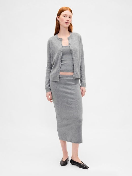 Cashsoft Stretch Midi Skirt