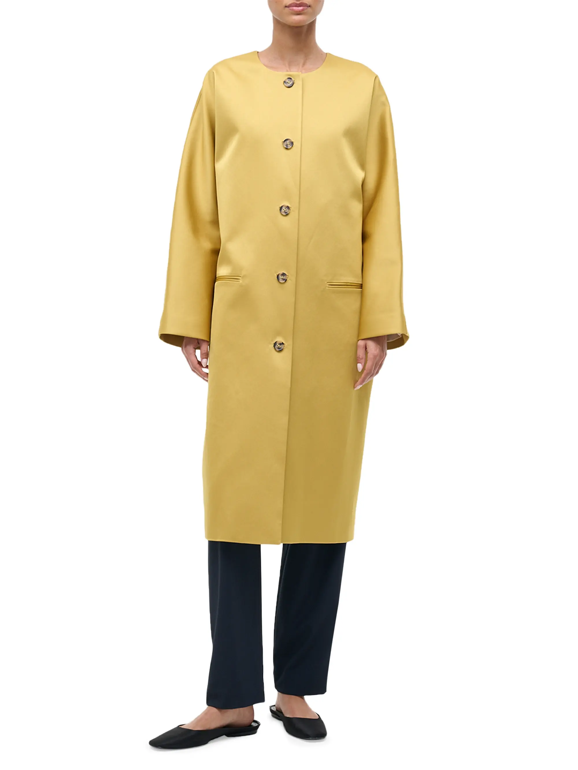 Liz Duchesse Satin Overcoat