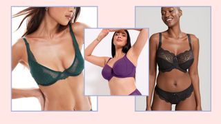 BRAS VS BRALETTES COMPOSITE SHOT OF MODELS WEARING BRAS