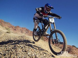 Aaron Gwin took second at the first PRO GRT race of the season in Boulder City, Nevada