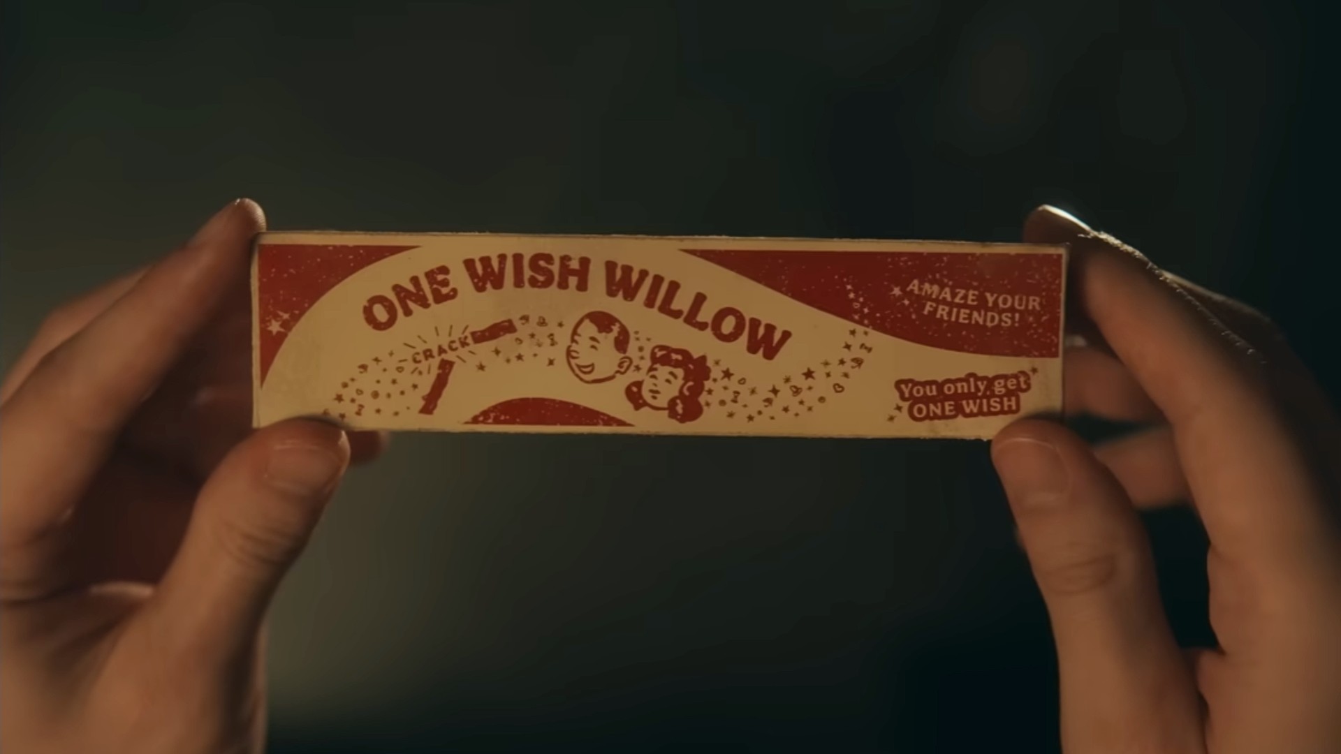 A shot of a One Wish Willow from the trailer for horror movie Obsession