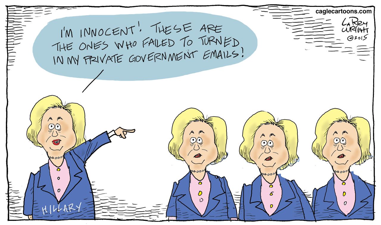 Political cartoon U.S. Hillary Clinton emails