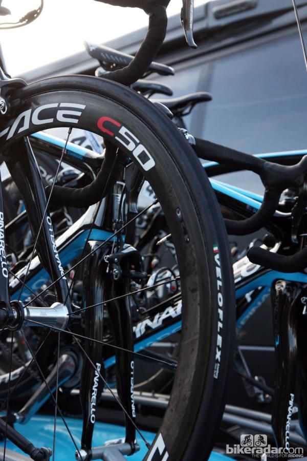 Veloflex tubular tires on Edvald Boasson Hagen's (Sky) Pinarello Dogma 2.