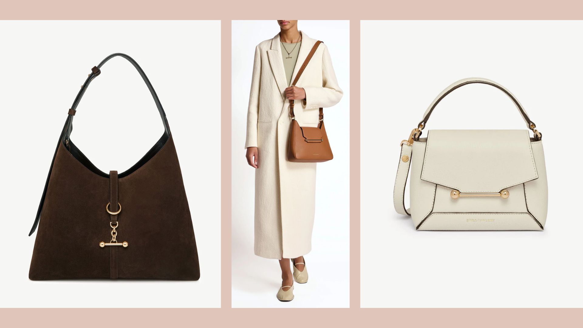 compilation of Strathberry handbags