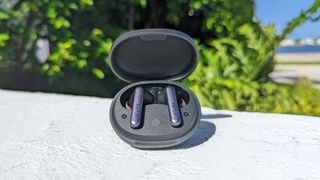 The EarFun Air S displayed front and center in an outdoor setting