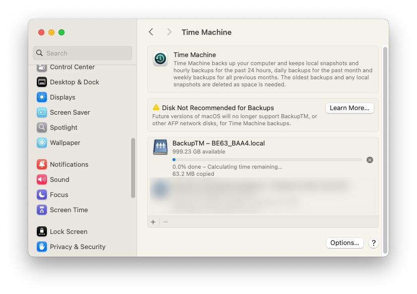 Time Machine Backup on TP-Link