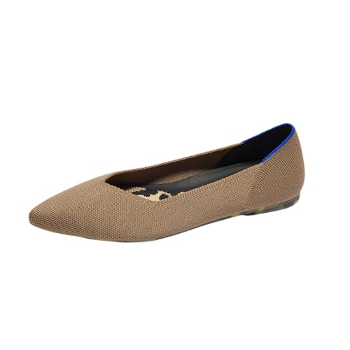 Rothy&#039;s the Point Ii Women&#039;s Slip-On Shoes, Pointed-Toe Flats, Portobello Brown, Made From Recycled Plastic Bottles &amp;amp; Machine Washable, Size 7