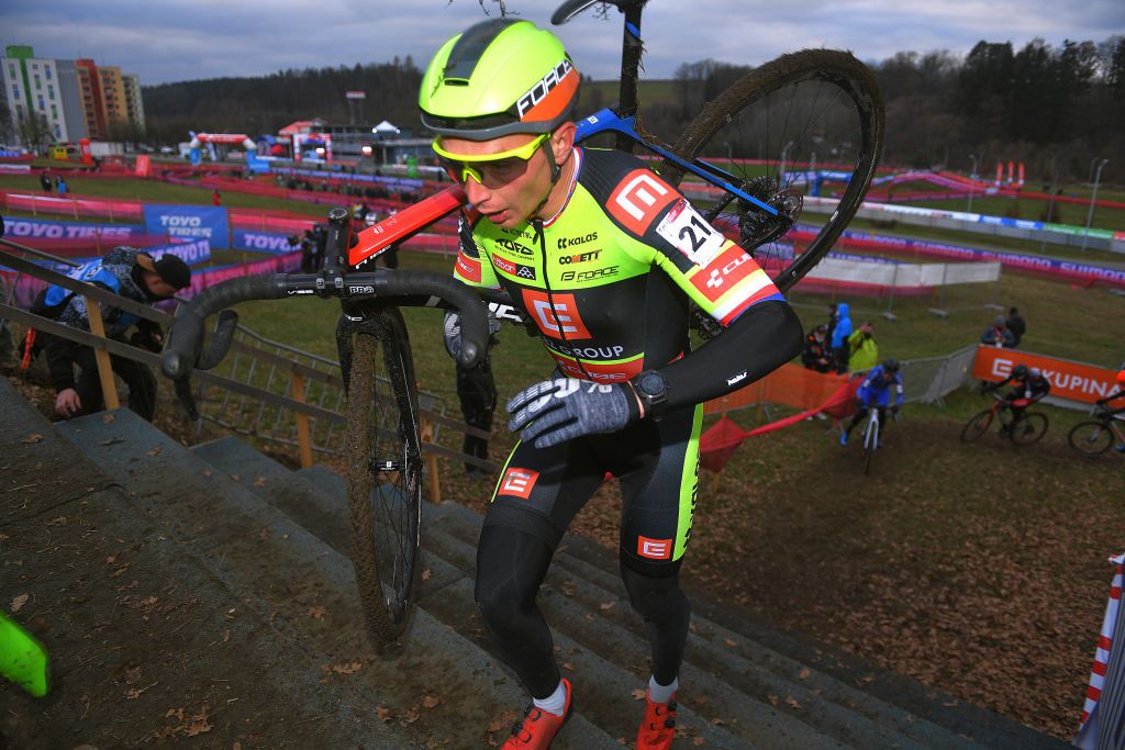 TABOR CZECH REPUBLIC NOVEMBER 29 Michael Boros of Czech Republic during the 24th Tabor World Cup 2020 Men Elite CXWorldCup UCICX ucicycling on November 29 2020 in Tabor Czech Republic Photo by Luc ClaessenGetty Images