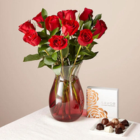 FTD: One dozen red roses and chocolates for $35