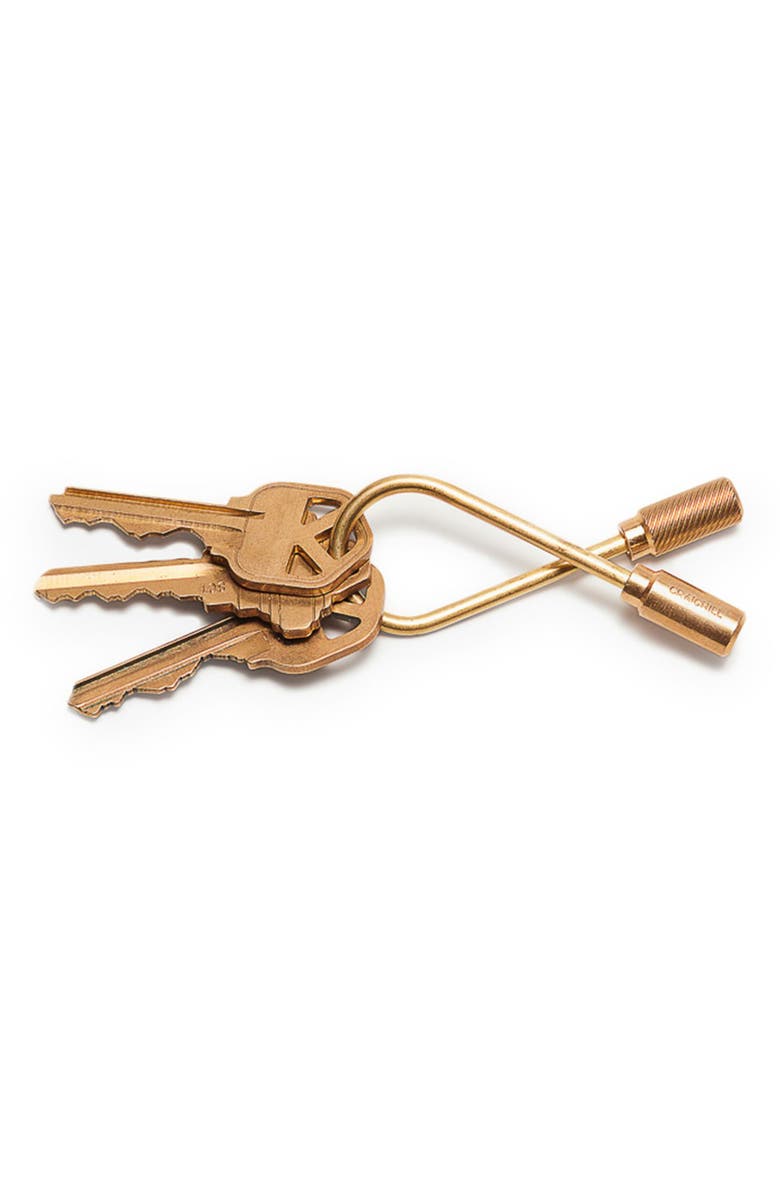 Closed Helix Brass Key Ring