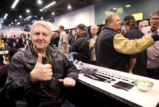 Thumbs Up, Sir: Allan in January 2017 at the NAMM Show, Anaheim