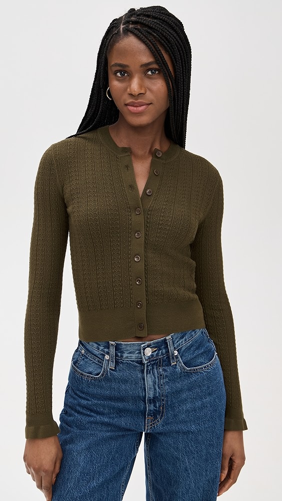 Madewell Snowy Lace Cole Cardigan