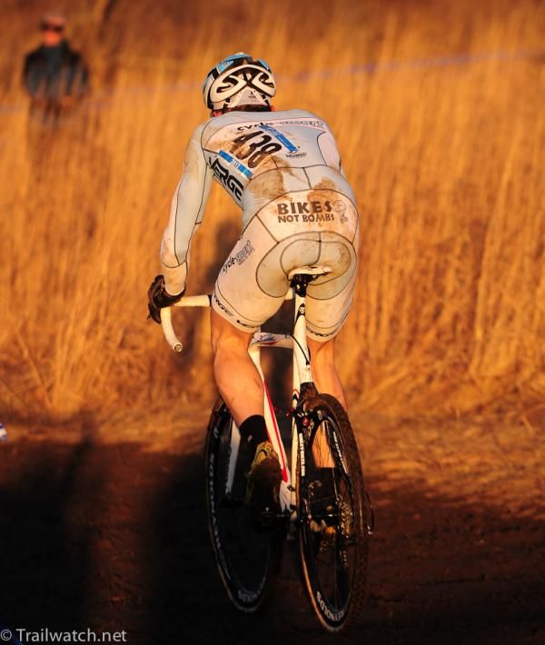 Richard Bardwell (Cycle-Smart) racing into the tall grass