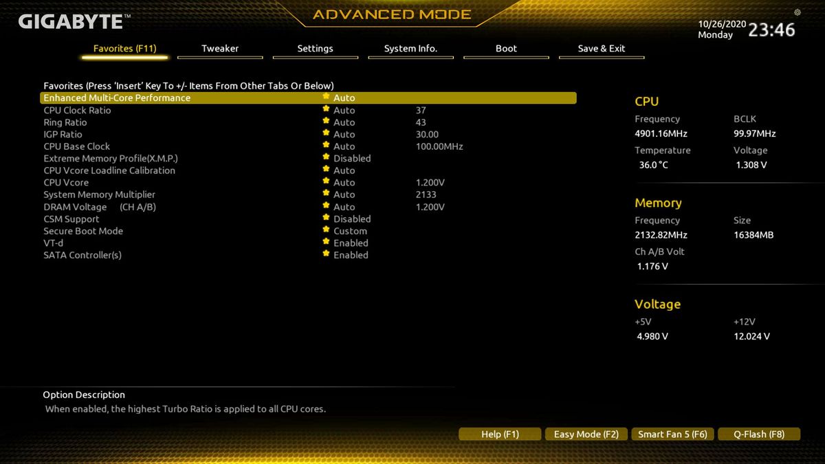 Gigabyte Z490M Gaming X BIOS