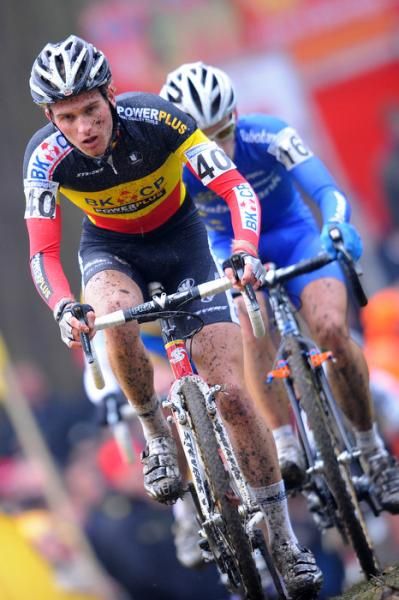 Belgian champion Jim Aernouts sets the pace.