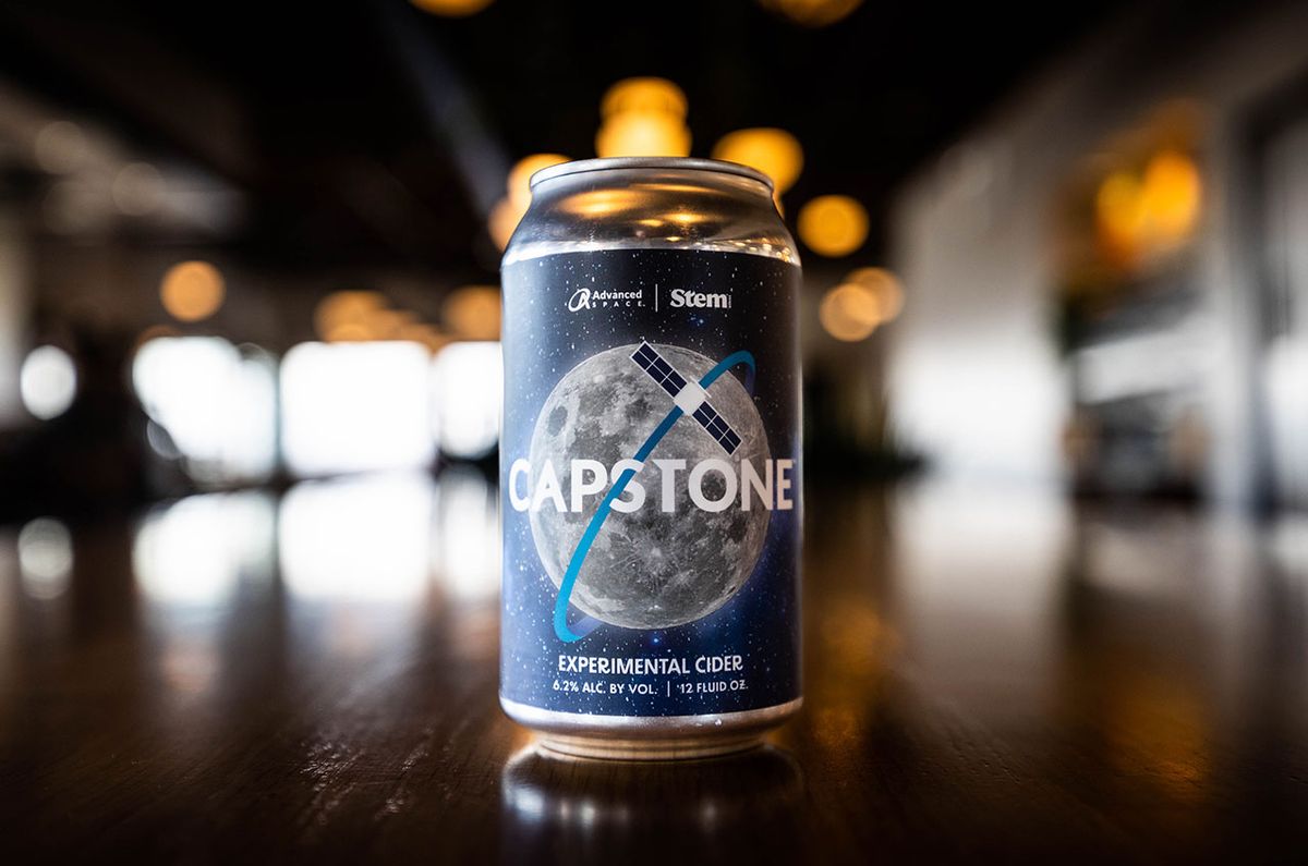 Stem Ciders&#039; new CAPSTONE Cider was created in partnership with Advanced Space to celebrate the success of the company&#039;s satellite in a trailblazing orbit around the moon.