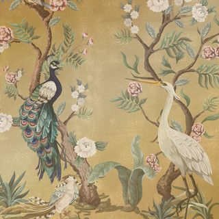 Gold Chinoiserie Wallpaper Mural