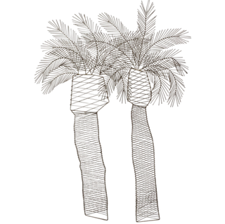metalic palm tree sculpture