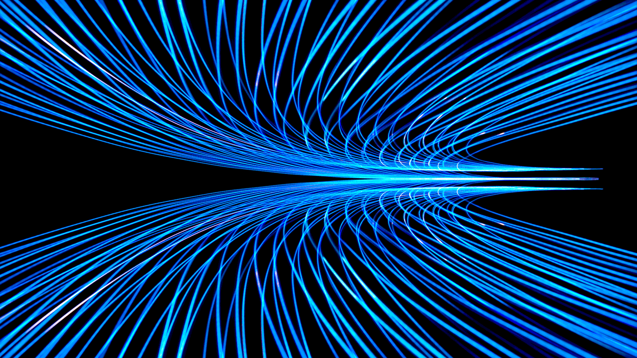 abstract light in blue and green with dark background