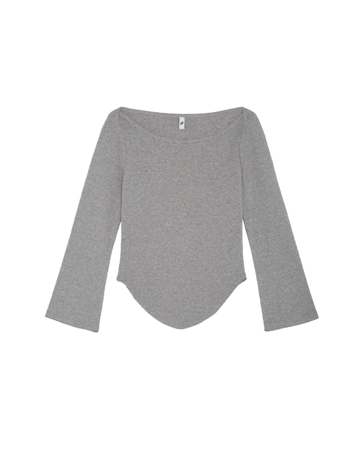The Rina Long Sleeve: Grey Cotton Jersey