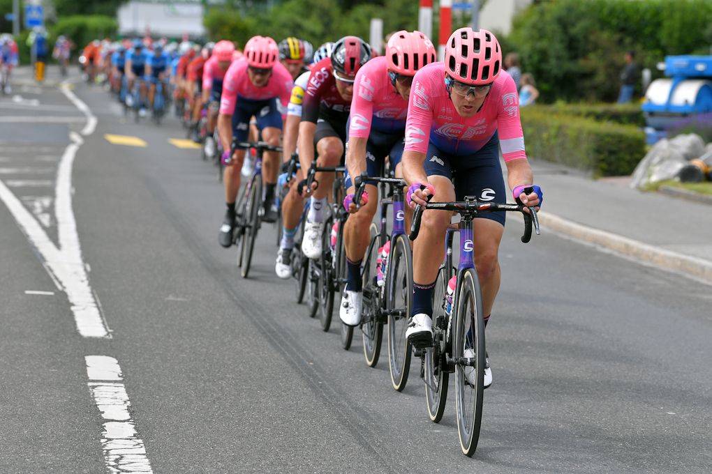 EF Education First grind it out on the front during stage 6 at Tour de Suisse