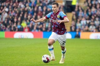 Josh Cullen #24 of Burnley F.C during the Sky Bet Championship match between Burnley and Queens Park Rangers at Turf Moor, Burnley on Saturday 22nd April