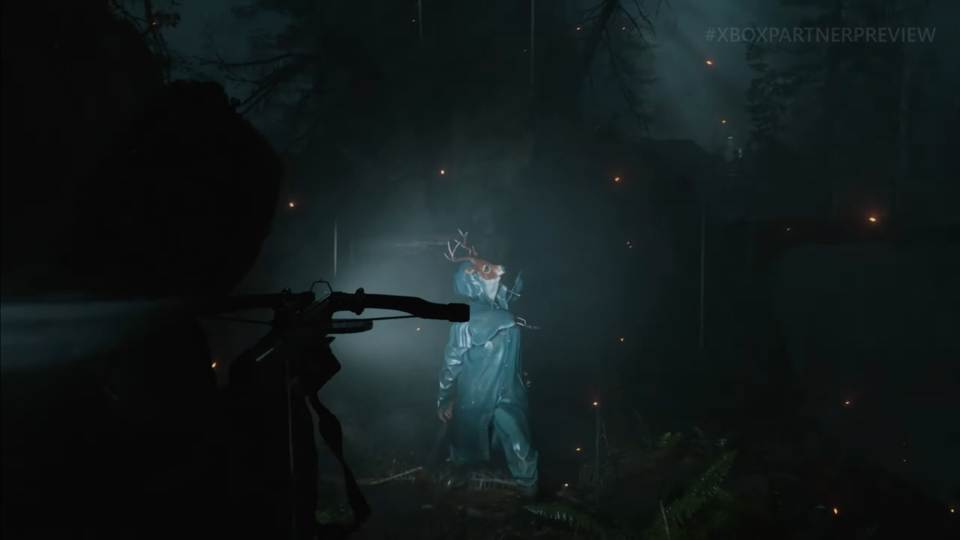 Alan Wake 2 gameplay screenshots of the new character Saga and Alan himself.