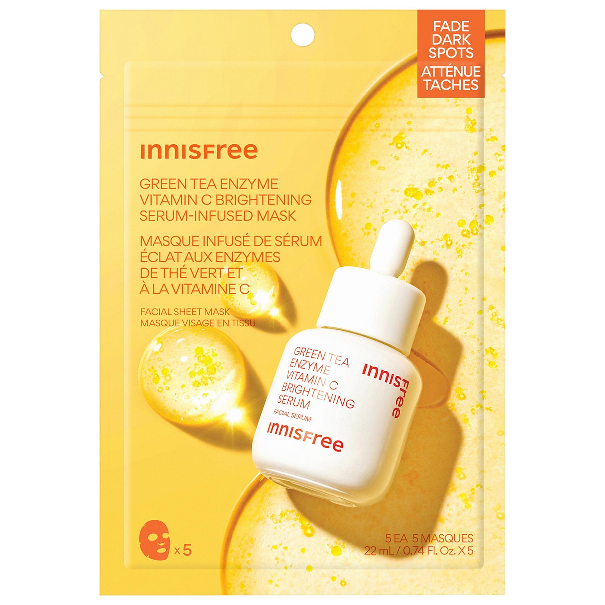 Vitamin C Brightening Serum-Infused Mask for Dark Spots