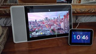 The Lenovo Smart Clock and Lenovo Smart Display offer a tempting alternative to Amazon's range (Image Credit: TechRadar)